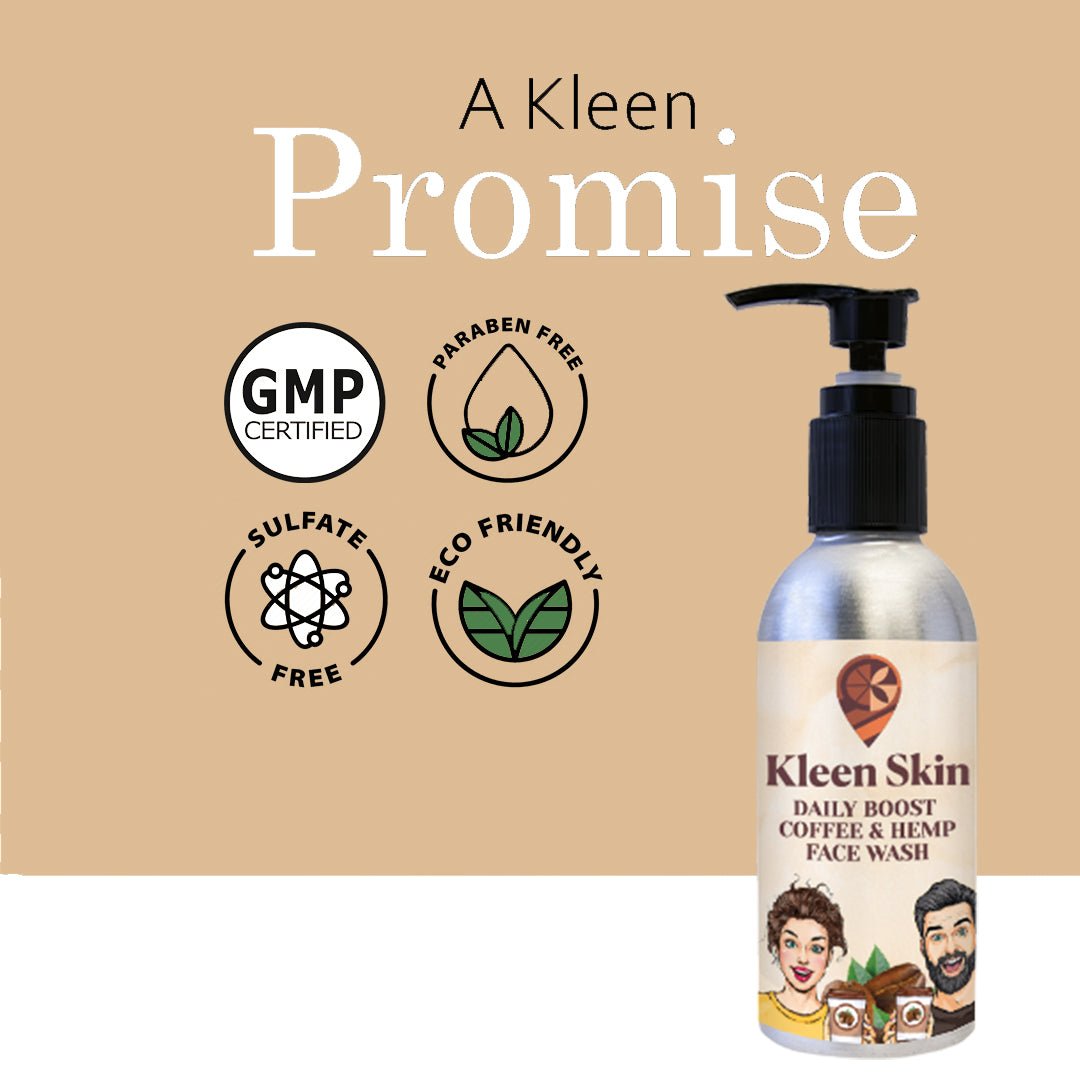 Daily Boost Coffee & Hemp Face Wash - 100 ml - Kleenskin
